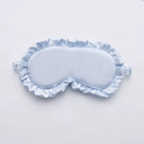 1Pcs Silk Ruffle Sleep Eye Mask Eye Protection Travel Soft Sleeping Shading Eye Covers Multicolor Eye Patches for Woman Man
