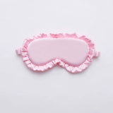1Pcs Silk Ruffle Sleep Eye Mask Eye Protection Travel Soft Sleeping Shading Eye Covers Multicolor Eye Patches for Woman Man