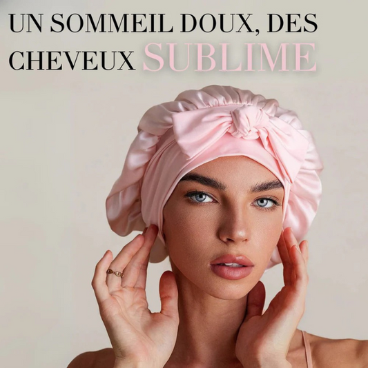 Bonnet de Nuit en Pure Soie de Mûrier — Fini les frisottis et la casse au réveil